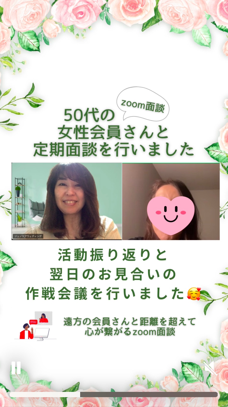 Zoom面談で距離を感じさせないサポート～　大阪から400km‼︎50代女性会員さんとの活動振り返り～